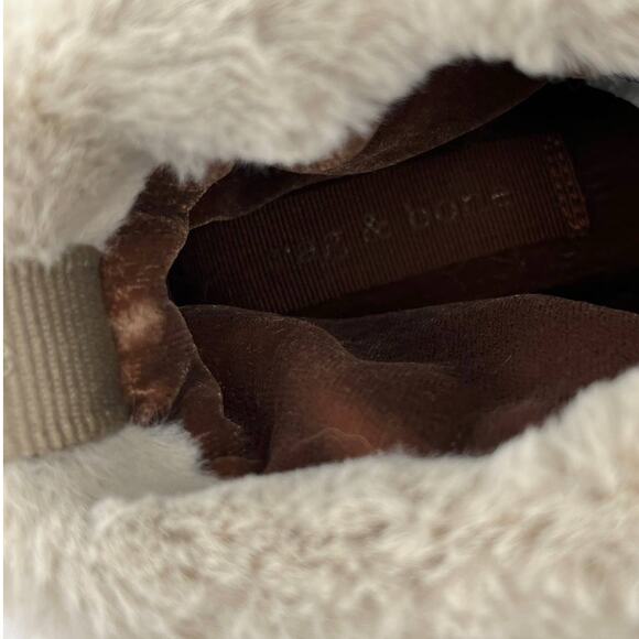 Rag & Bone Faux Fur Eira Ankle Boot Booties Beige Taupe 36 - Picture 13 of 16
